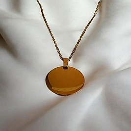 Yuvarlak Plaka Kolye