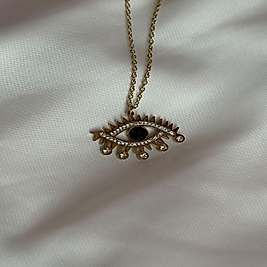 Gold Vintage Göz Kolye