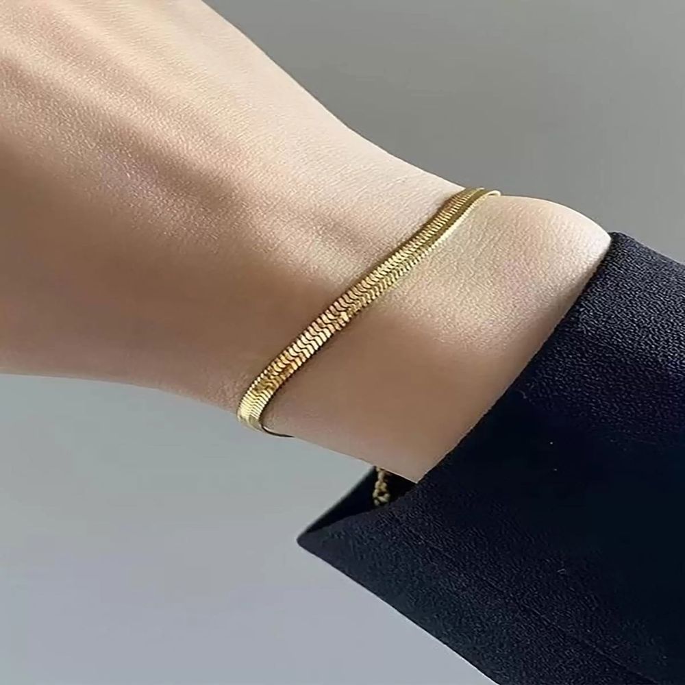 Gold Renk İtalyan Zincir Bileklik