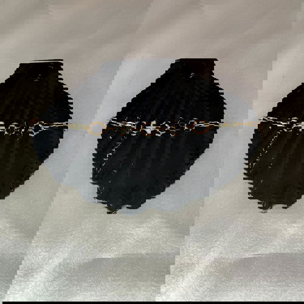 Gold Renk Çiçek Detaylı Çelik Bilelik