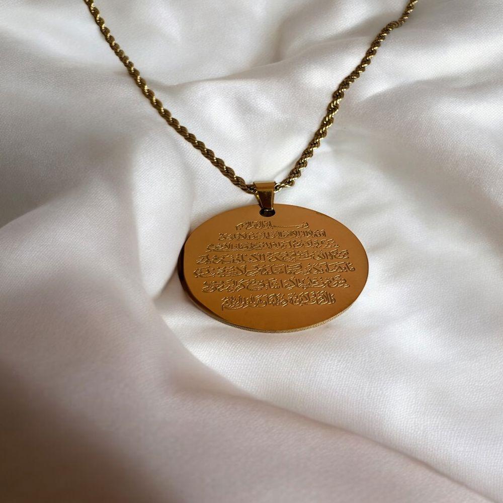 Çelik Ayetel Kürsi Kolye