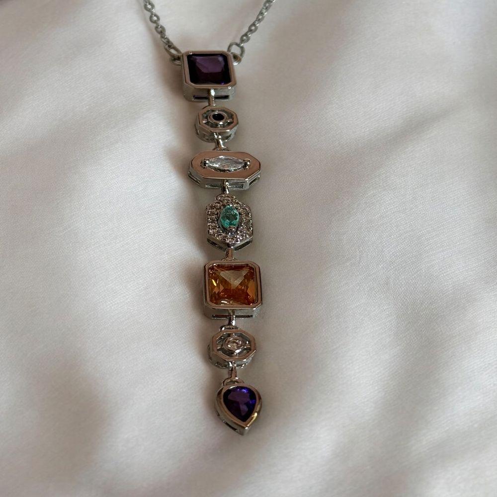 Çelik Gold 7 Element Dekolte Y Kolye