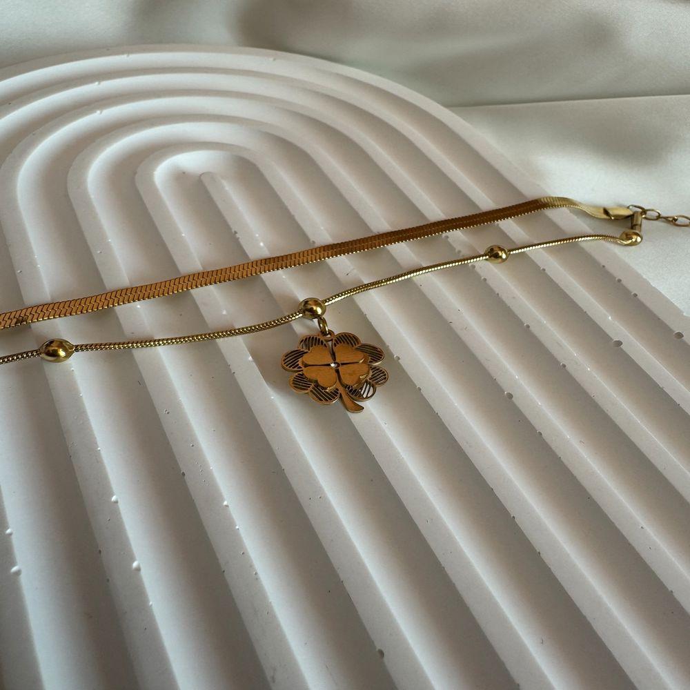 2'li İtalyan Zincir Çelik Yonca Bileklik